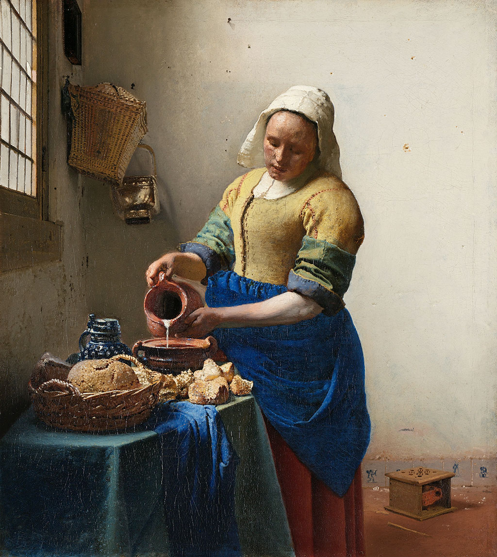 Portrait d'une laitière de Jan Vermeer
